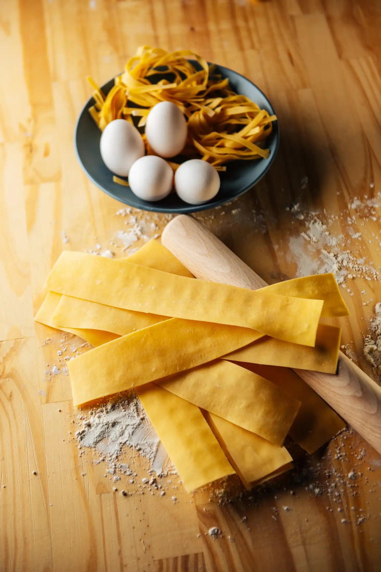 Pappardelle com ovos